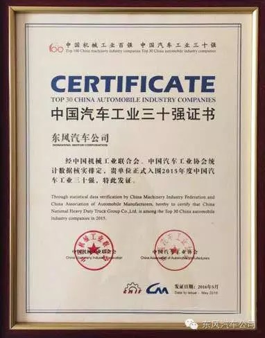 Dongfeng Motor входит в ТОП-3 лучших предприятий автомобильной промышленности Китая Dongfeng Motor входит в ТОП-3 лучших предприятий автомобильной промышленности Китая